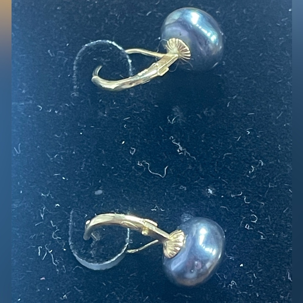 14k 585 tAhitan pearl earrings